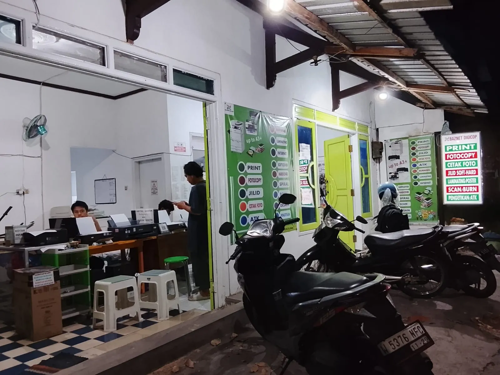 Lokasi area produksi Baznet Print Cabang Pisang Kipas Malang